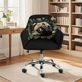 thumbnail image 3 of FOR U DESIGNS Pug Dog Pattern Dining Chair Cover Stretch Chair Back Covers with Arms, Breathable Curved Back Chairs Protector for Bedroom Living Room Banquet, 3 of 8