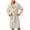 White, variant on Hrsba Fleece Robe for Men,Solid Color Double Fleece Turn Down Collar Open Front Sleep Robe With Belt Wearable Outdoor Fall Bathrobe