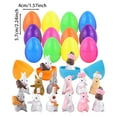 thumbnail image 3 of Prefilled Easter Eggs with Mini Rabbit Bunny Plush Animal Stuffed Toy for Kids Easter Egg Filler and Party Classroom Supplies Gift Exchange, 3 of 5