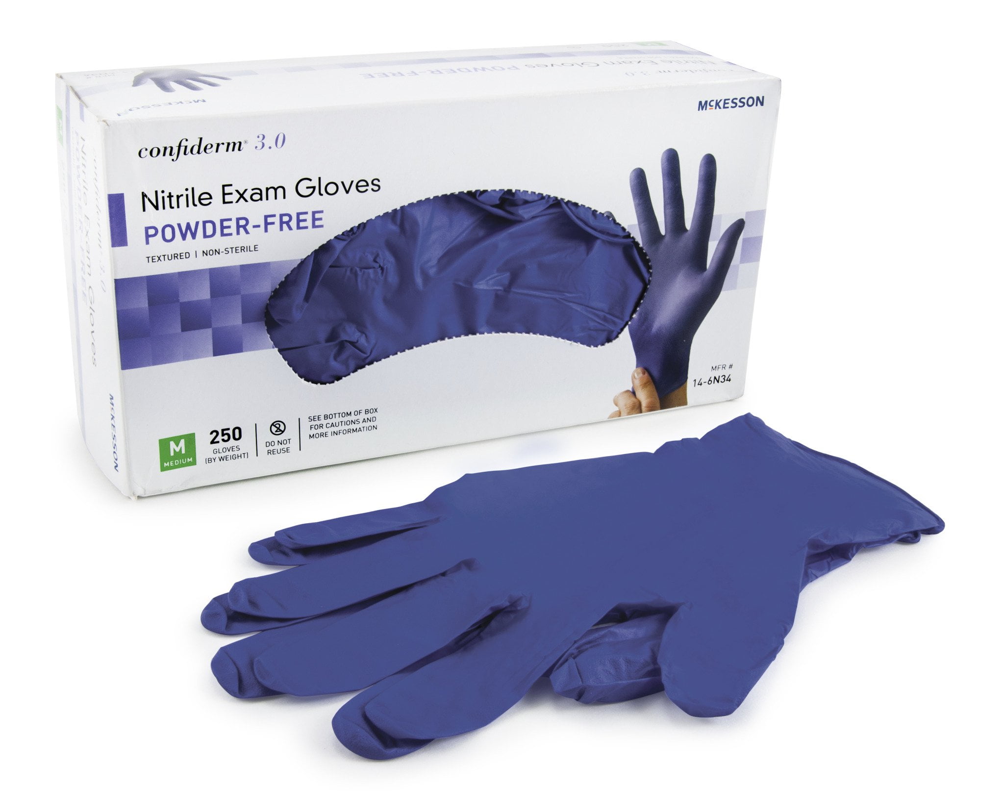McKesson Brand Exam Glove McKesson Confiderm 3.0 Medium NonSterile