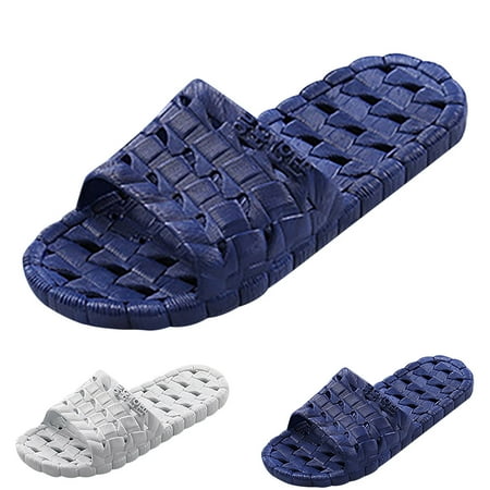 

Cathalem Men Slippers Fashion Solid Color Water Leakage Quick Drying Non Slip Indoor And Outdoor Comfortable Mens Slipper Boots Grey 10