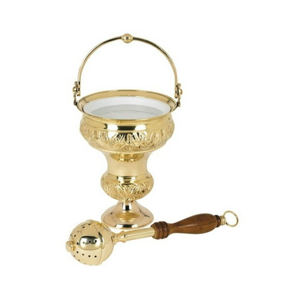 Stratford VC224 Ornate Holy Water Pot With Sprinkler Set