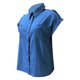 thumbnail image 5 of Camisa vaquera retro adelgazante de verano para mujer - Blusa informal de manga corta en color liso - Tejido ligero y transpirable, 5 of 5