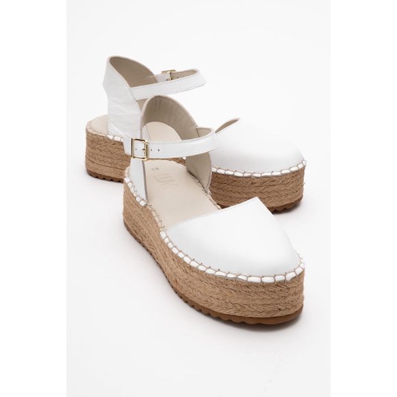 Viba - Alpargatas de piel blancas blanco 6.5