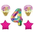 thumbnail image 1 of Fourth 4th Ice Cream Cone Birthday Party Balloons Decorations Supplies Multicolor…, 1 of 1