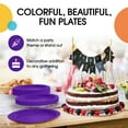 thumbnail image 5 of Exquisite Purple Disposable Heavy Duty Paper Plates, 7 and 9 Inch, 200 Count, 350 GSM, 5 of 5