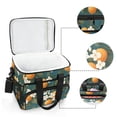 thumbnail image 6 of FORMRS Insulated Cooler Bag 24 Cans Capacity Soft Leakproof Lunch Box with Side Pockets, Green Floral Orange, 6 of 7