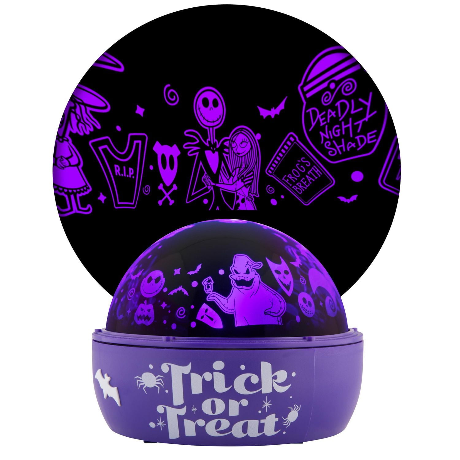 Halloween Lightshow Projection Tabletop ShadowLights Nightmare Before Christmas Disney (Purple)