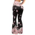 thumbnail image 2 of FKELYI Pink Sakura Yoga Flared Pants Size S Casual Yoga Pants High Waisted Butt Lift Comfortable Flared Pants Woman, 2 of 5
