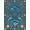 Blue, Pattern 4, variant on Design&I 8'x10' Washable Area Rug Beach Nautical Ocean Tropical With Seashell Border Sea Turtle Refined Structured for King Size Bedroom, Under Bed, Sleek Flatweave Pet Friendly