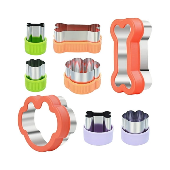 WuPing 8 Pcs Cookie Cutter Set, Dog Bone and Dog Paw Print Cookie Mold for Homemade Treats, Stainless Steel Cookie Cutter molds