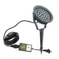 thumbnail image 1 of FSLiving Outdoor LED Spotlight Waterproof Bright Outdoor Landscape Automatic Timer Mini Lawn Lamp 36W Graden Lights with Ground Stake Lawn Accent Lighting with Plug Courtyard Flag Light - Warm White, 1 of 8