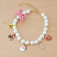 thumbnail image 6 of Pearls Dog Necklace Cat Collar with Bowknot Pet Puppy Jewelry for Female Dogs Cats Adjustable Christmas Pendant Decor, 6 of 8
