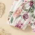 thumbnail image 3 of Dooleck Ribbed Baby Girl Clothes Ruffled Bodysuit Floral Shorts Pants Infant Outfit, 3 of 8