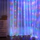 thumbnail image 4 of DC 5 V 5 W 300 L-EDs Luz de cortina de hadas Luz de cadena en S con control remoto, 4 of 8