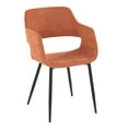thumbnail image 4 of LumiSource Black Metal, Orange Fabric Margarite Chair - Set of 2, 4 of 6