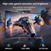 Z-EDGE UG27Q 27-Inch Curved Gaming Monitor 165Hz(DP) 144Hz(HDMI) 1ms 2K Resolution Frameless LED Monitor HDMI