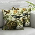 thumbnail image 3 of GOSMITH Hopyeer 4Pack Rustic Vintage Animals Throw Pillow Covers Decorative Cute Rabbits Dragonflies Robin Birds Butterfly Classical Pairs Garden Flowers Pillow Cushion Cover, 3 of 5