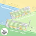 thumbnail image 6 of AK992 Gasket Wireless Mechanical Keyboard,2.4G/BT5.0/Wired,MDA PBT Keycaps,Red Switch RGB Hot Swap, 6 of 6