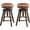 Caramel Brown, variant on Bar Stools, Set of 2, Steampunk Counter Stool for Kitchen, Adjustable Height and Swivel Padded Seat, Workbench Stool, 16.5 x 19.3 x 24.6-29.3 Inches, Caramel Brown
