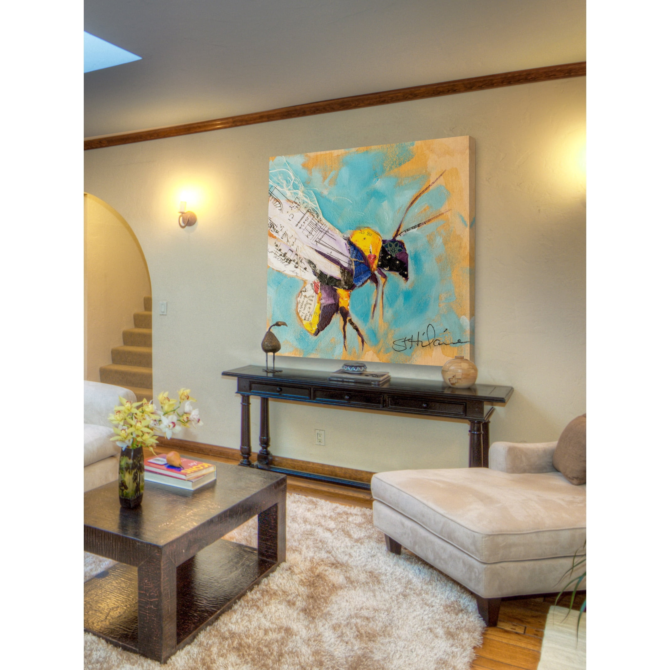 "Hum of Life" Painting Print on Wrapped Canvas