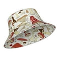 thumbnail image 2 of Kll Cartoon Mushrooms Bucket Hat For Women Men Packable Travel Beach Sun Hat Outdoor Rave Accessories Reflective Fisherman Cap, 2 of 9