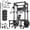 Power Rack/Black/Weight Bench/Barbell/260LBS Weight Plates/Cable Accessories, variant on Mikolo Power Rack, 2000LB Capacity Power Cage with Dual Pulley Cable Crossover System, Multi-function Squat Rack For Home Gym