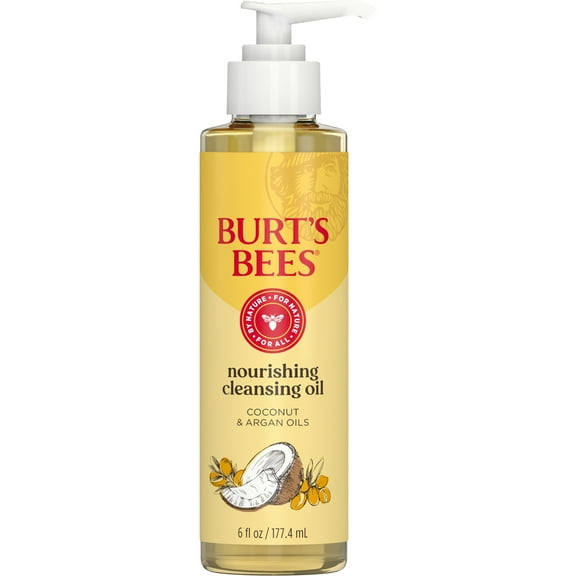 Burts Bees Nourishing Cleansing Oil with Coconut and Argan Oils, 6 Fluid Ounces