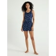 thumbnail image 3 of Joyspun Women's Print Tank Top and Shorts Pajama Set, 2-Piece, Sizes S to 3X, 3 of 6
