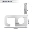 thumbnail image 4 of Gancho Colgante para Motocicleta Cuadrado Soporte para Casco de Motocicleta Equipaje para Scooters Bicicletas Tono Plateado 74mm de Longitud, 4 of 7