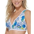 thumbnail image 2 of Tommy Hilfiger Women's White Printed Mesh-Trim Bikini Bra Top as1, Alpha, s, Regular, Regular, White, 2 of 4