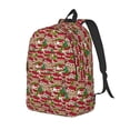 thumbnail image 1 of Disketp Red Houses print Canvas Backpack Lightweight Travel Daypack Student Rucksack Laptop Backpack-Small, 1 of 5