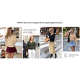 thumbnail image 5 of BTFBM Fall Long Sleeve Sweaters for Women | V Neck,Drop Shoulders,Scallop Edges,Lightweight Knit Sweaters Top,Daily Wear,Holiday,Christmas,Winter Clothing, 5 of 9