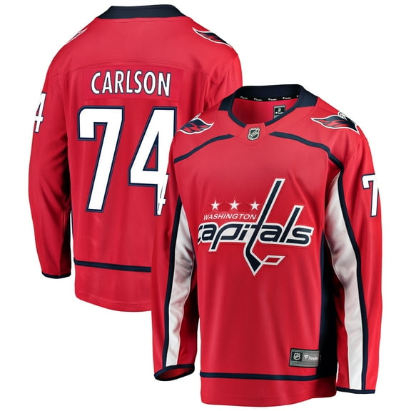 Men's Fanatics John Carlson Red Washington Capitals Home Breakaway Player Jersey