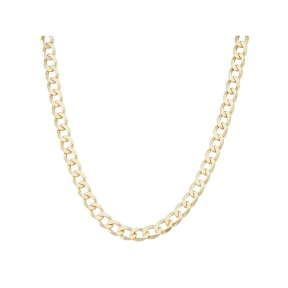 Men's 18kt Gold over Sterling Silver 8.8mm Curb Necklace, 24"