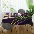thumbnail image 6 of SKYSONIC Mardi Gras Tablecloth Waterproof Washable Polyester Square Table Cover Durable Tablecloth for Kitchen Dining Table Party Decor (60 X 108 Inch), 6 of 7
