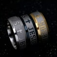 thumbnail image 6 of 8mm Jesus Cross Prayer Ring Titanium Stainless Steel Men Women's Band Size 6-12, 6 of 9