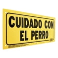 thumbnail image 3 of Letrero Cuidado Con El Perro Hyko Plástico Amarillo 15.3X3", 3 of 3