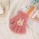 thumbnail image 1 of Guantes para niños, cálidos, de invierno, con forro polar, gruesos, de cinco dedos, multidedos, para niñas, de dedos completos, resistentes al frío, 1 of 6
