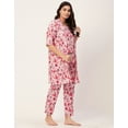 thumbnail image 3 of Moomaya Sleepwear, 3 Pcs Cotton Loungewear Set, Printed Top Pajama & Shrug Night Suit Set, 3 of 9