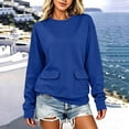 thumbnail image 2 of Loopsun Womens Long Sleeve Fall Tops Fashion Solid Zip Front Crew Neck Casual Sports Style Shirts, 2 of 5