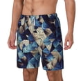 thumbnail image 2 of Uemuo Abstract Blue Squares Pattern Mens Swim Trunks Quick Dry Board Shorts with Mesh Lining, Stretch Beach Shorts Quick Dry No-Chafing Board Shorts-XX-Large, 2 of 9