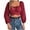 Red1, variant on Womens T Shirts, Women's T-Shirt for Women Casual Sleeve Tie Waist Chiffon Top with Navel Front Red1 M