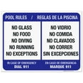 thumbnail image 1 of Bilingual Pool Rules English Spanish Sign,, 1 of 1