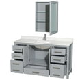 thumbnail image 3 of Wyndham Collection Wcs141460s-Qtz-Unsmed Sheffield 60" Free Standing Single Basin Vanity, 3 of 7