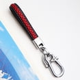 thumbnail image 3 of SmartBy Modern Braided Microfiber Faux Leather Lanyard Car Keychain Black Buckle DIY Car Key Ring Fashion Accessories, 3 of 7