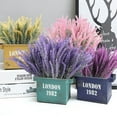 thumbnail image 5 of GRNSHTS Artificial Lavender Flowers 8pcs Fake Plants with Faux Plastic Wedding Bouquet for Home Party Wedding Balcony Garden Patio Outdoor Decoration (Pink), 5 of 14