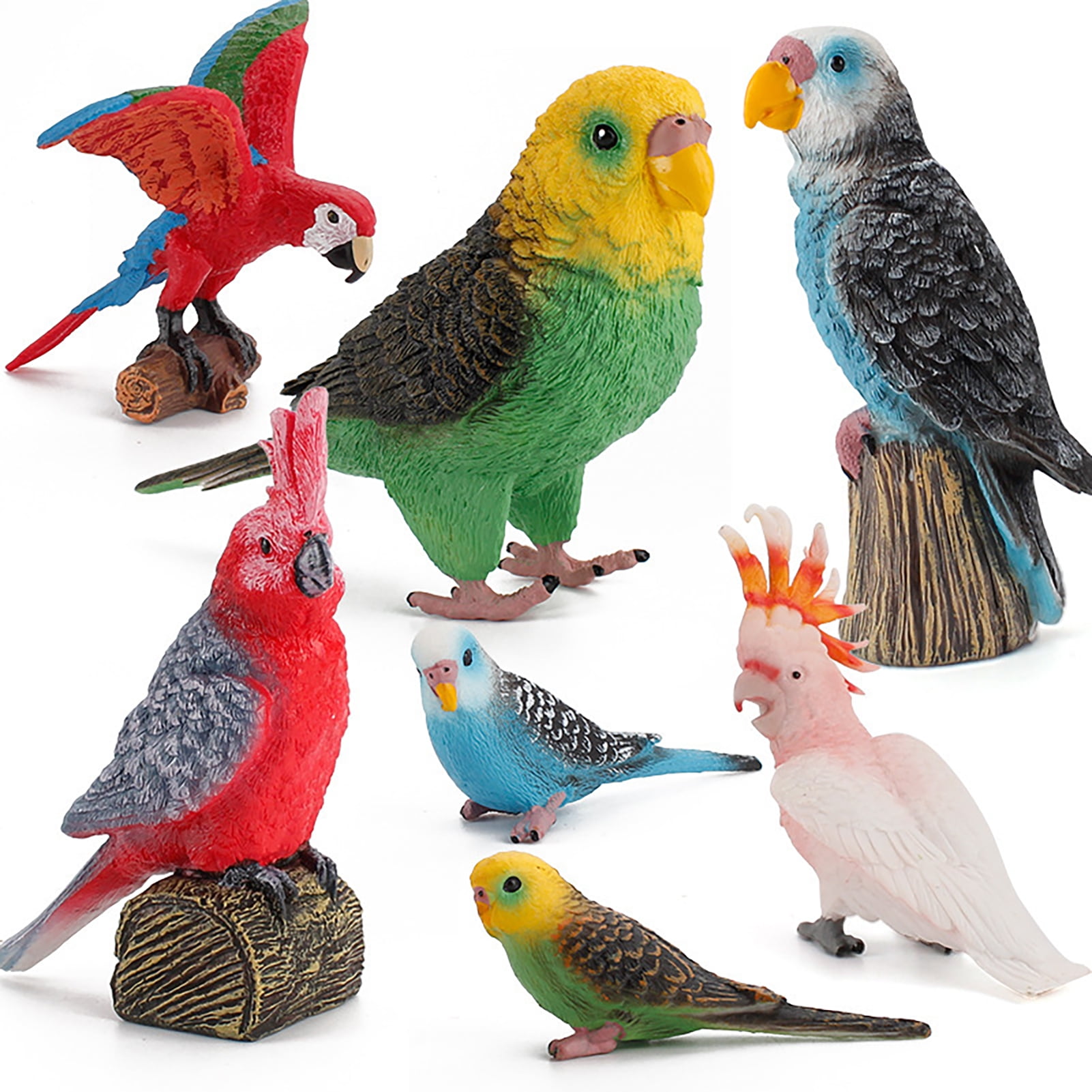 Artificial Animal Model Simulation Bird Wild Water-based Paint Budgerigar Toy 