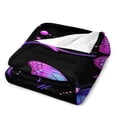 thumbnail image 3 of Dreamy Purple Butterfly Pattern (76)-1 Throw Blanket Warm Microfiber Flannel Bedroom Decor Blankets For Beds, 3 of 6