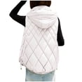 thumbnail image 3 of Parkas de manga larga para mujer, abrigo informal holgado de invierno a la moda de color liso con bolsillos cortos y capucha de manga larga, abrigo de poliéster para mujer, 3 of 4